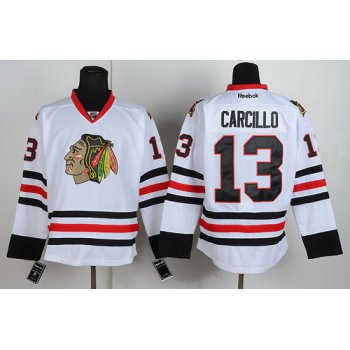 Chicago Blackhawks #13 Daniel Carcillo White Jersey