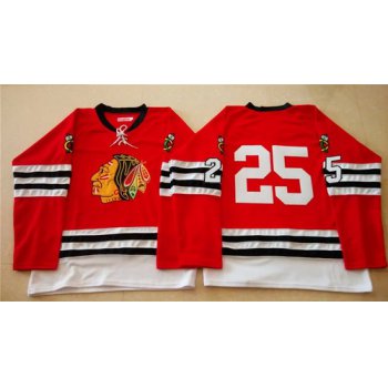 Chicago Blackhawks #25 Matt Carey 1960-61 Red Vintage Jersey