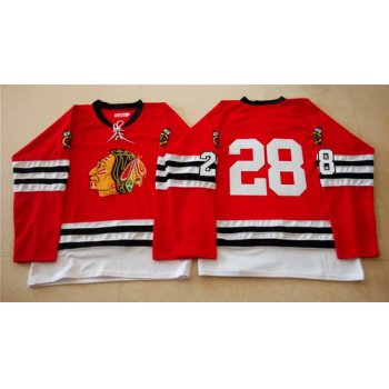 Chicago Blackhawks #28 Ben Smith 1960-61 Red Vintage Jersey