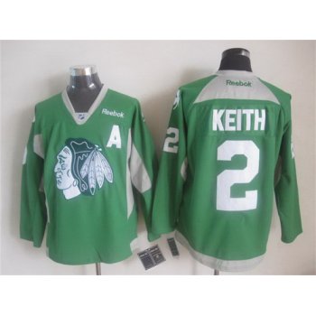 Chicago Blackhawks #2 Duncan Keith 2014 Training Green Jersey