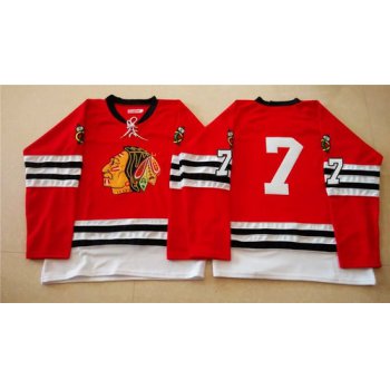 Chicago Blackhawks #7 Brent Seabrook 1960-61 Red Vintage Jersey