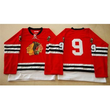 Chicago Blackhawks #9 Bobby Hull 1960-61 Red Vintage Jersey