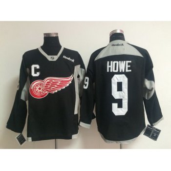 Detroit Red Wings #9 Gordie Howe 2014 Training Black Jersey