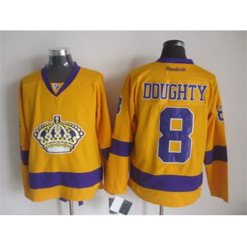 Los Angeles Kings #8 Drew Doughty Yellow Jersey