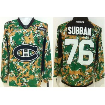 Montreal Canadiens #76 P.K. Subban 2014 Camo Jersey