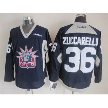 New York Rangers #36 Mats Zuccarello 2014 NYR Training Navy Blue Jersey