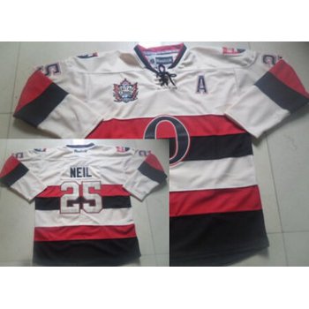 Ottawa Senators #25 Chris Neil 2014 Heritage Classic Cream Jersey