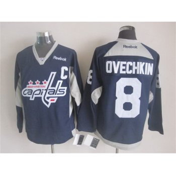 Washington Capitals #8 Alex Ovechkin 2014 Training Navy Blue Jersey