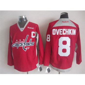 Washington Capitals #8 Alex Ovechkin 2014 Training Red Jersey