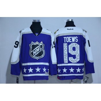 Men's Central Division Chicago Blackhawks #19 Jonathan Toews Reebok Purple 2017 NHL All-Star Stitched Ice Hockey Jersey