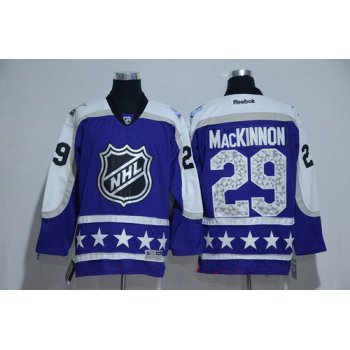 Men's Central Division Colorado Avalanche #29 Nathan MacKinnon Reebok Purple 2017 NHL All-Star Stitched Ice Hockey Jersey