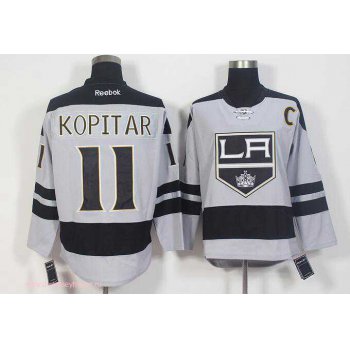 Men's Los Angeles Kings #11 Anze Kopitar Gray Alternate Stitched NHL 2016-17 Reebok Hockey Jersey