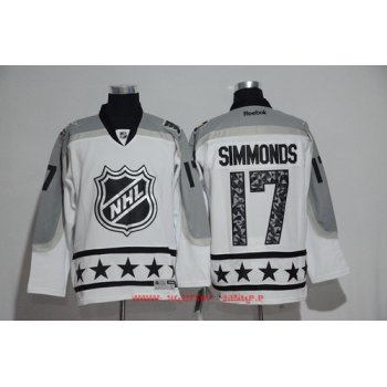 Men's Metropolitan Division Philadelphia Flyers #17 Wayne Simmonds Reebok White 2017 NHL All-Star Stitched Ice Hockey Jersey