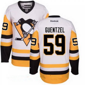 Men's Pittsburgh Penguins #59 Jake Guentzel White Third Stitched NHL Reebok Hockey Jersey