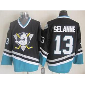 Anaheim Ducks #13 Teemu Selanne Purple Throwback CCM Jersey