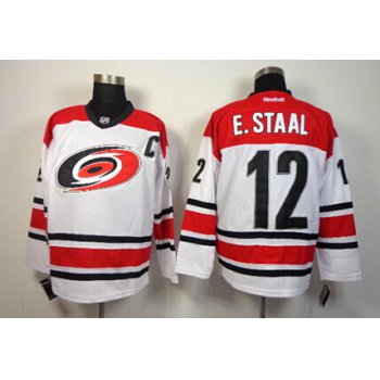 Carolina Hurricanes #12 Eric Staal White Jersey