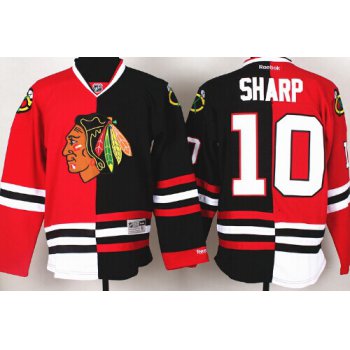 Chicago Blackhawks #10 Patrick Sharp Red/Black Two Tone Jersey