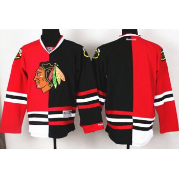 Chicago Blackhawks Blank Red/Black Two Tone Jersey