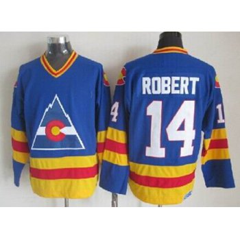 Colorado Avalanche #14 Joe Robert Blue Throwback CCM Jersey