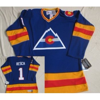 Colorado Avalanche #1 Chico Resch Blue Throwback CCM Jersey