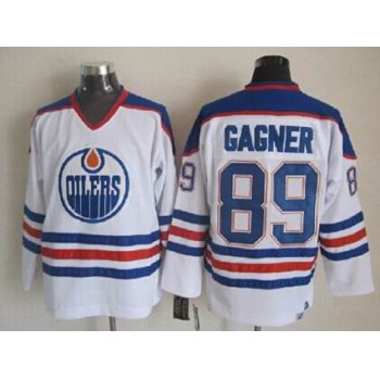 Edmonton Oilers #89 Sam Gagner White Throwback CCM Jersey