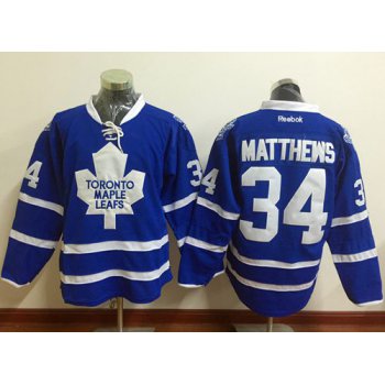 Maple Leafs #34 Auston Matthews Blue Alternate Stitched NHL Jersey