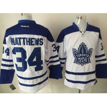 Men's Toronto Maple Leafs #34 Auston Matthews White Third Stitched NHL Reebok Hockey Jersey