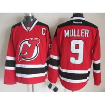 New Jersey Devils #9 Kirk Muller Red With Black Throwback CCM Jersey