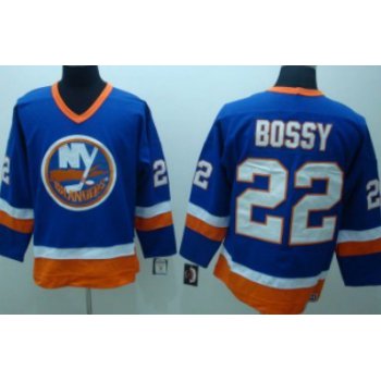 New York Islanders #22 Mike Bossy Light Blue Throwback CCM Jersey