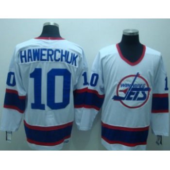 Winnipeg Jets #10 Dale Hawerchuk White Throwback CCM Jersey