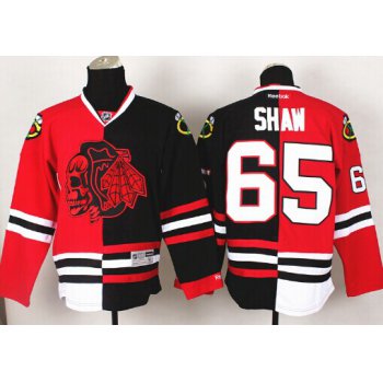 Chicago Blackhawks #65 Andrew Shaw Red/Black Two Tone With Red Skulls Jersey