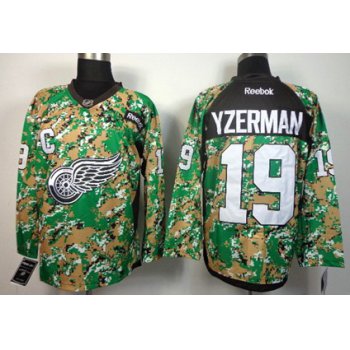 Detroit Red Wings #19 Steve Yzerman 2014 Camo Jersey