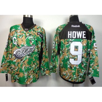 Detroit Red Wings #9 Gordie Howe 2014 Camo Jersey