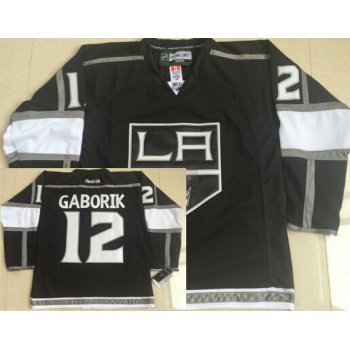 Los Angeles Kings #12 Marian Gaborik Black Jersey