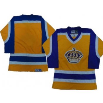 Los Angeles Kings Blank Yellow Throwback With Purple CCM Jersey