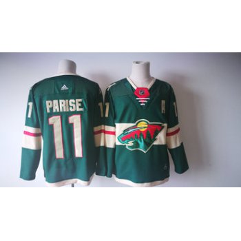 Men's Minnesota Wild #11 Zach Parise Green 2017-2018 Hockey Stitched NHL Jersey