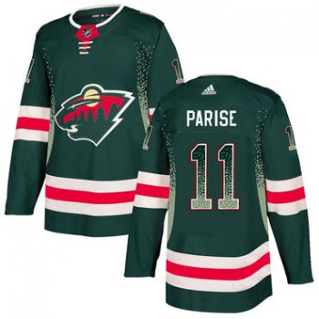 Men's Minnesota Wild #11 Zach Parise Green Drift Fashion Adidas Jersey