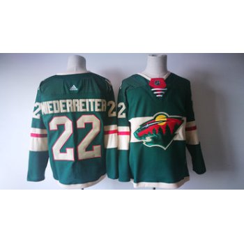 Men's Minnesota Wild #22 Nino Niederreiter Green 2017-2018 Hockey Stitched NHL Jersey