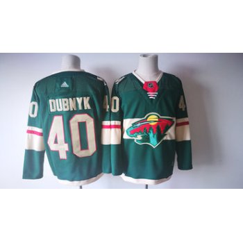 Men's Minnesota Wild #40 Devan Dubnyk Green 2017-2018 Hockey Stitched NHL Jersey