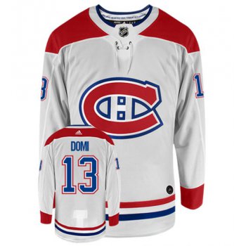 Men's Montreal Canadiens #13 Max Domi Adidas Authentic Away NHL Hockey Jersey