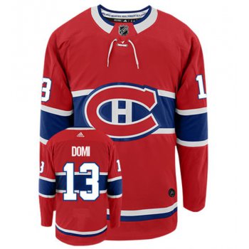 Men's Montreal Canadiens #13 Max Domi Adidas Authentic Home NHL Hockey Jersey