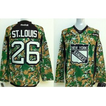 New York Rangers #26 Martin St. Louis 2014 Camo Jersey