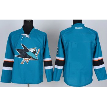 San Jose Sharks Blank 2014 Blue Jersey