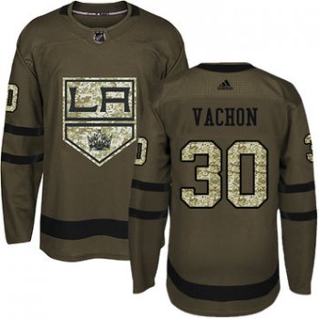 Adidas Kings #30 Rogie Vachon Green Salute to Service Stitched NHL Jersey