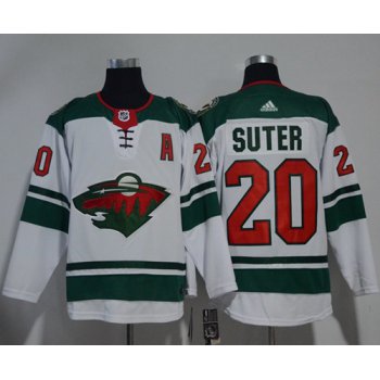 Adidas Wild #20 Ryan Suter White Road Authentic Stitched NHL Jersey