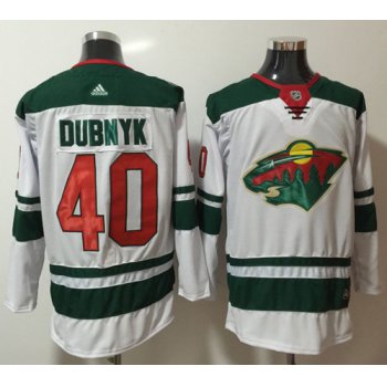 Adidas Wild #40 Devan Dubnyk White Road Authentic Stitched NHL Jersey