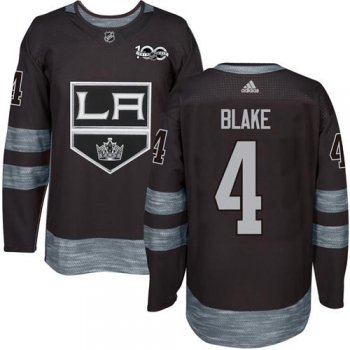 Adidas Kings #4 Rob Blake Black 1917-2017 100th Anniversary Stitched NHL Jersey