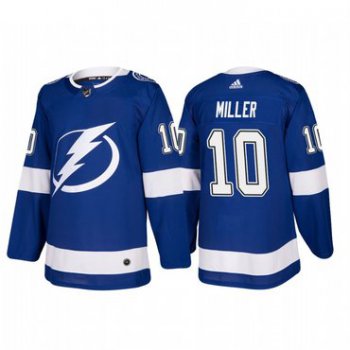 Adidas Tampa Bay Lightning #10 J.T. Miller Authentic Player Blue Home Jersey