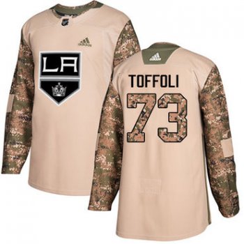 Adidas Kings #73 Tyler Toffoli Camo Authentic 2017 Veterans Day Stitched NHL Jersey