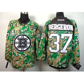 Boston Bruins #37 Patrice Bergeron 2014 Camo Jersey